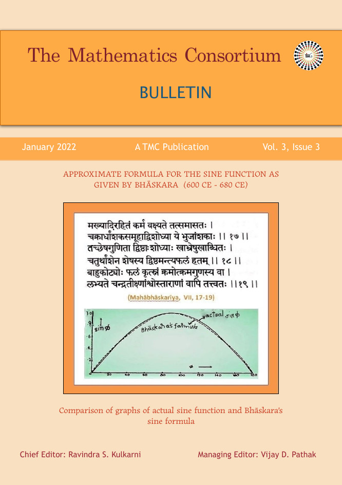 Cover Page - The Mathematics Consortium Bulletin October 2021 Vol. 3, Issue 3